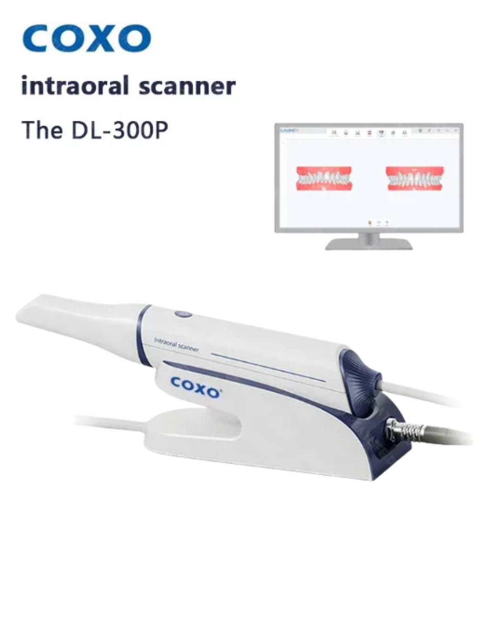 Coxo Scanner-DL-300P Intraoral Scanner - 10μm High Precision 3D Digital Impressions - 30s Full Arch Scan
