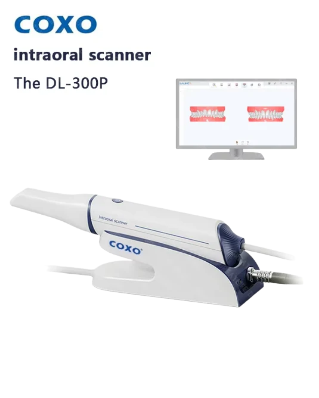 Coxo Scanner-DL-300P Intraoral Scanner - 10μm High Precision 3D Digital Impressions - 30s Full Arch Scan